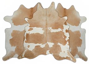 BEIGE AND WHITE COWHIDE RUGS
