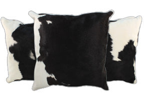  Black and White Cowhide Pillows