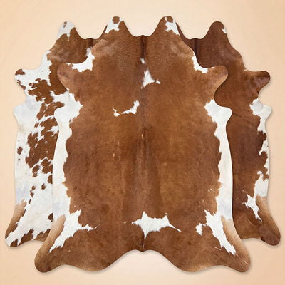 Brown & White Regular Cowhide Rugs