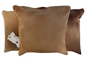 Caramel Cowhide Pillows