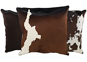  Chocolate Cowhide Pillows