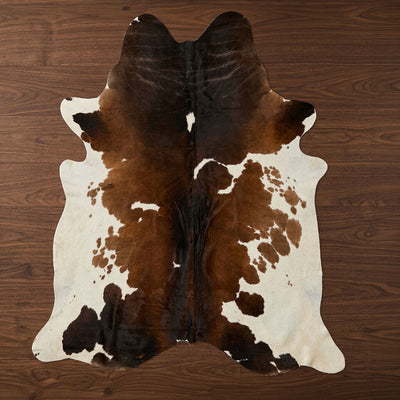 Chocolate and White Cowhide Rugs