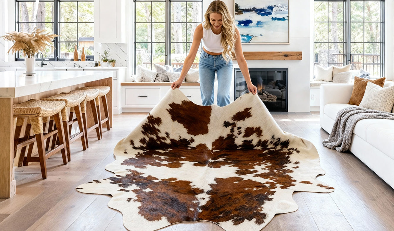PICK THE EXACT COWHIDE RUG  FOR YOUR HOME