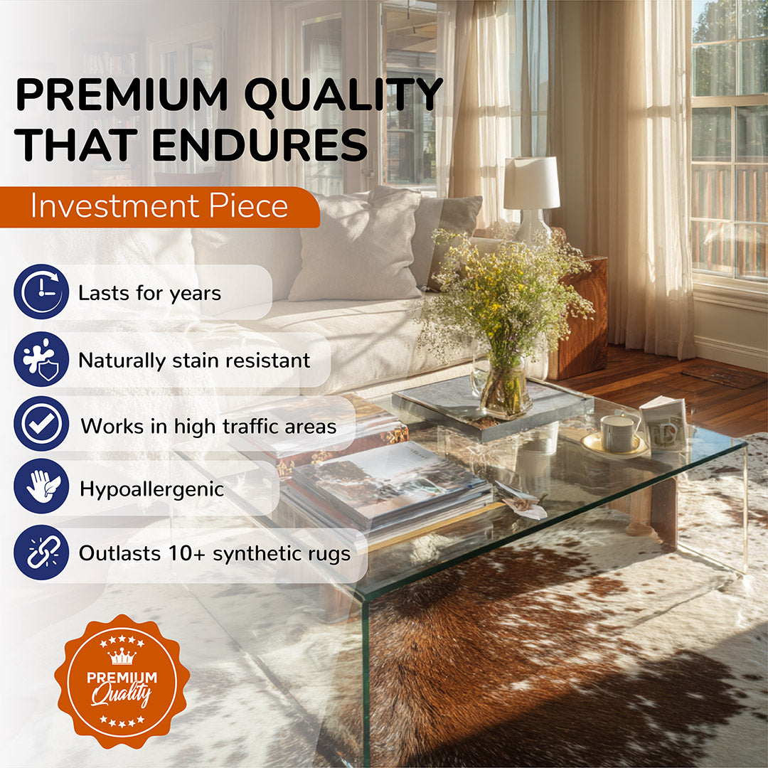 Black and White X-Large Brazilian Cowhide Rug 6'11"H x 6'8"W #A41016 b