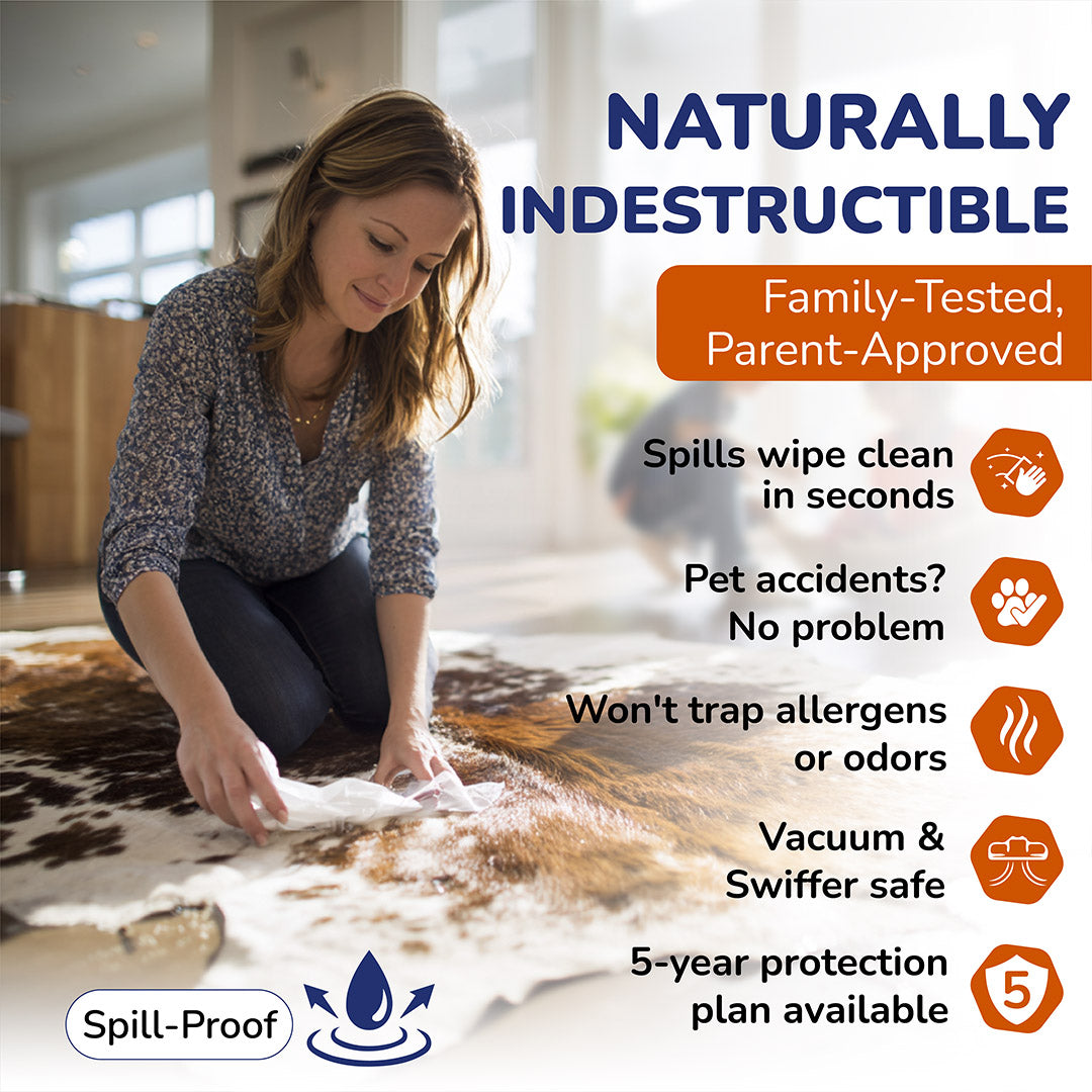 Black and White X-Large Brazilian Cowhide Rug 6'11"H x 6'8"W #A41016 b