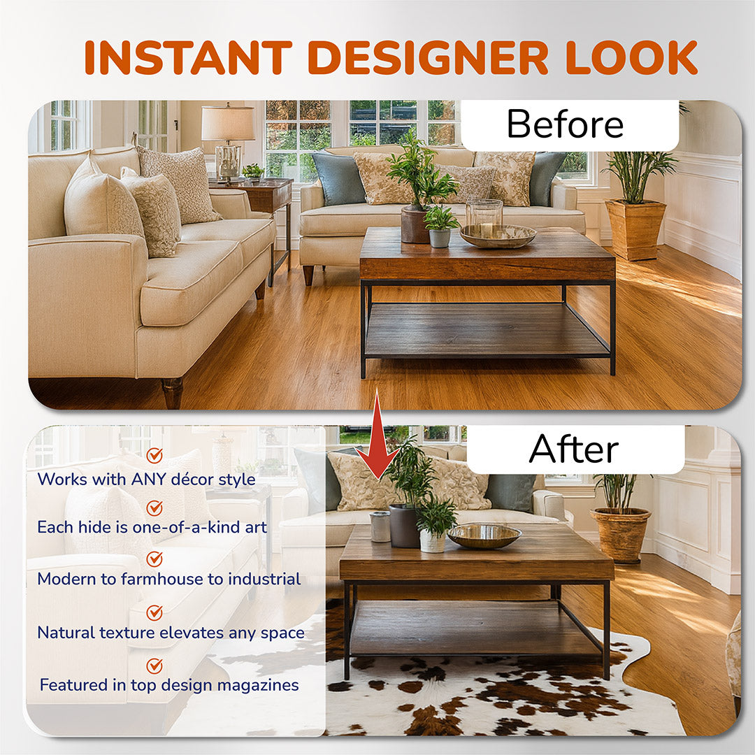 Black and White X-Large Brazilian Cowhide Rug 6'11"H x 6'8"W #A41016 b