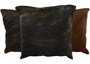 Dark Brindle Cowhide Pillows