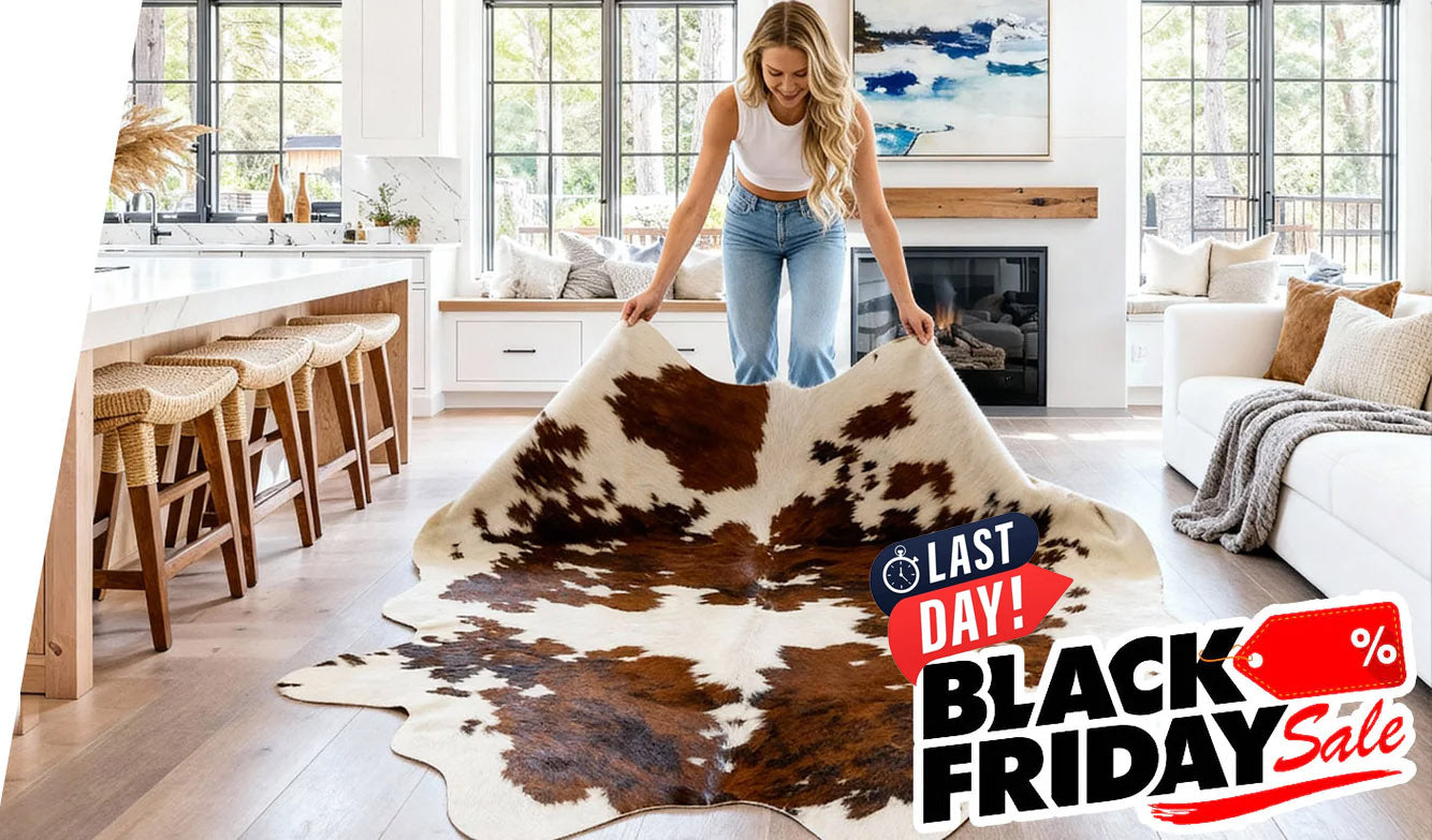 PICK THE EXACT COWHIDE RUG  FOR YOUR HOME