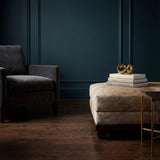 Custom Cowhide Ottoman - Beige Brindle