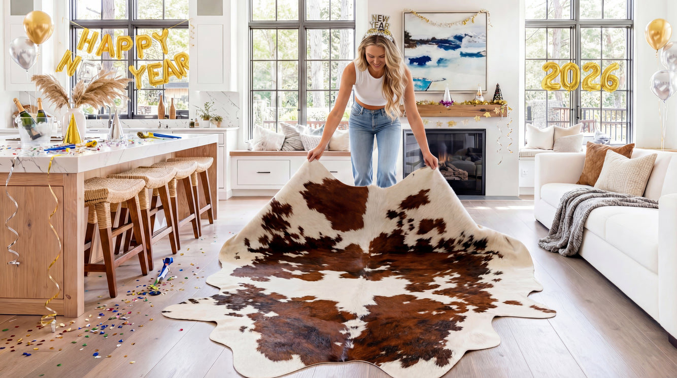 PICK THE EXACT COWHIDE RUG  FOR YOUR HOME