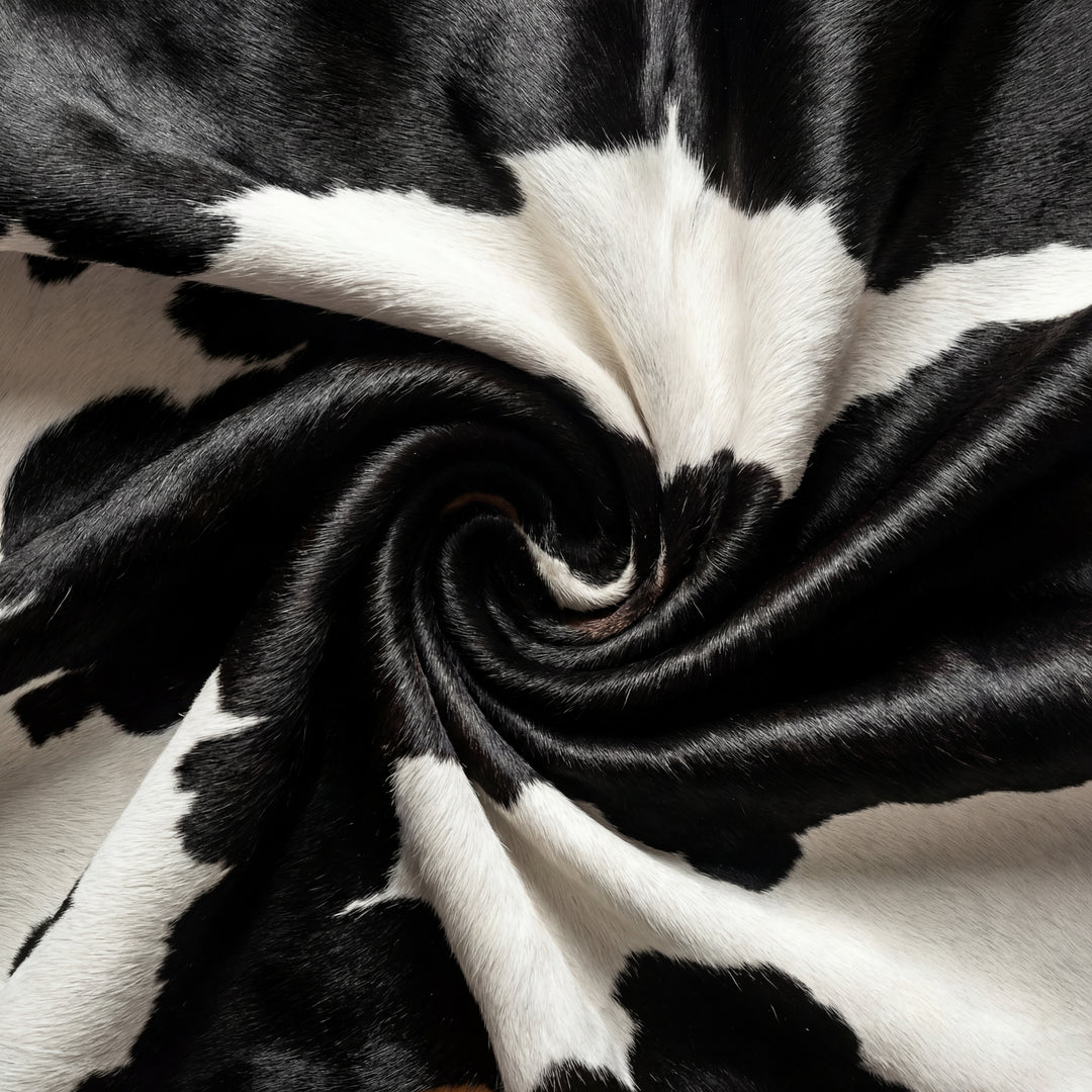 Black & White Brazilian Cowhide Rug
