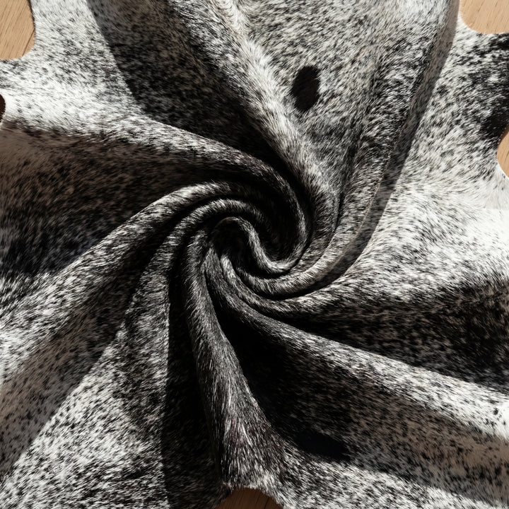 Salt & Pepper Black Brazilian Cowhide Rug