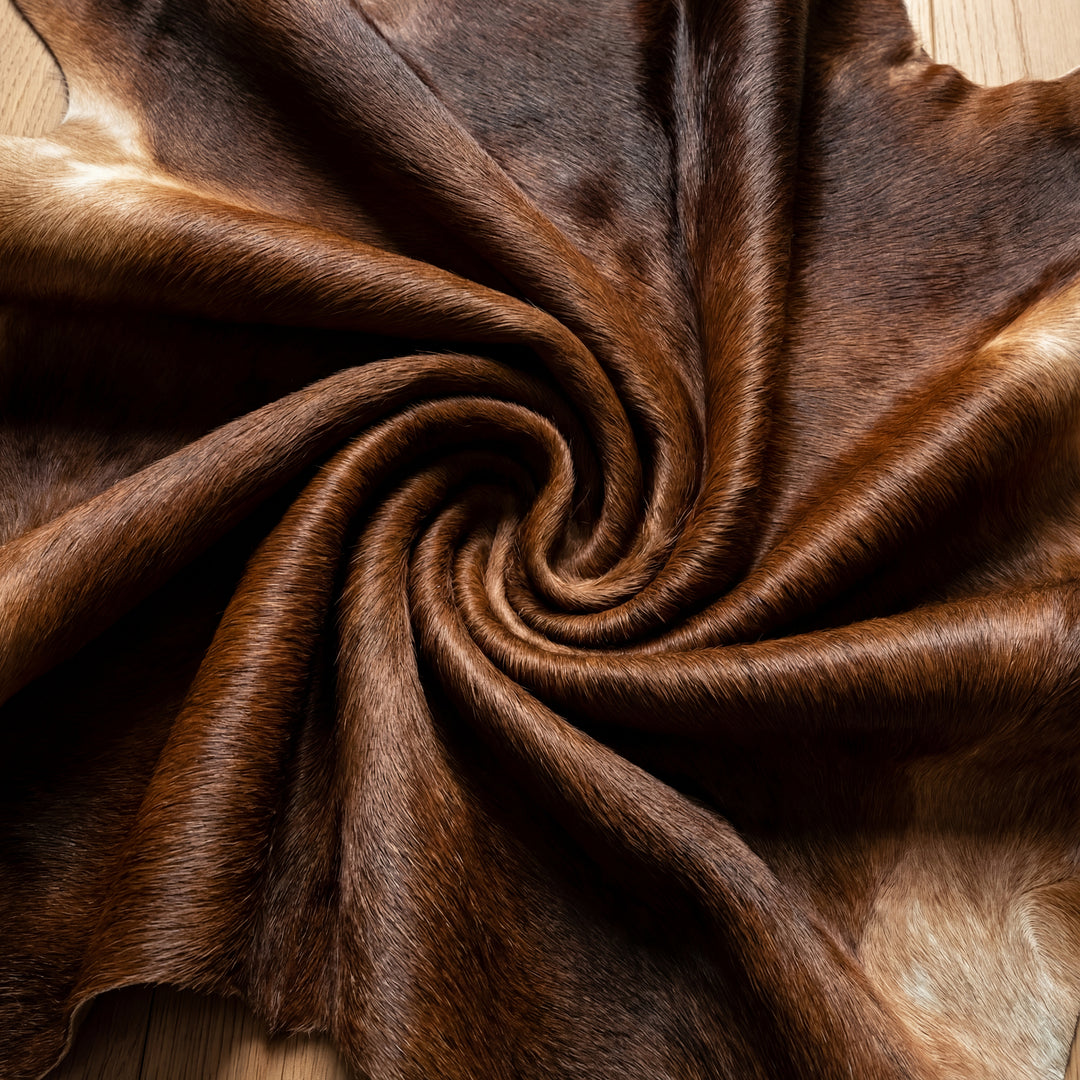Solid Brown Brazilian Cowhide Rug