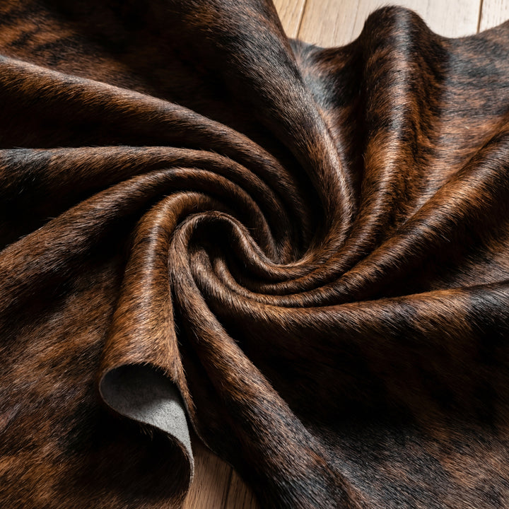 Dark Brindle Brazilian Cowhide Rug