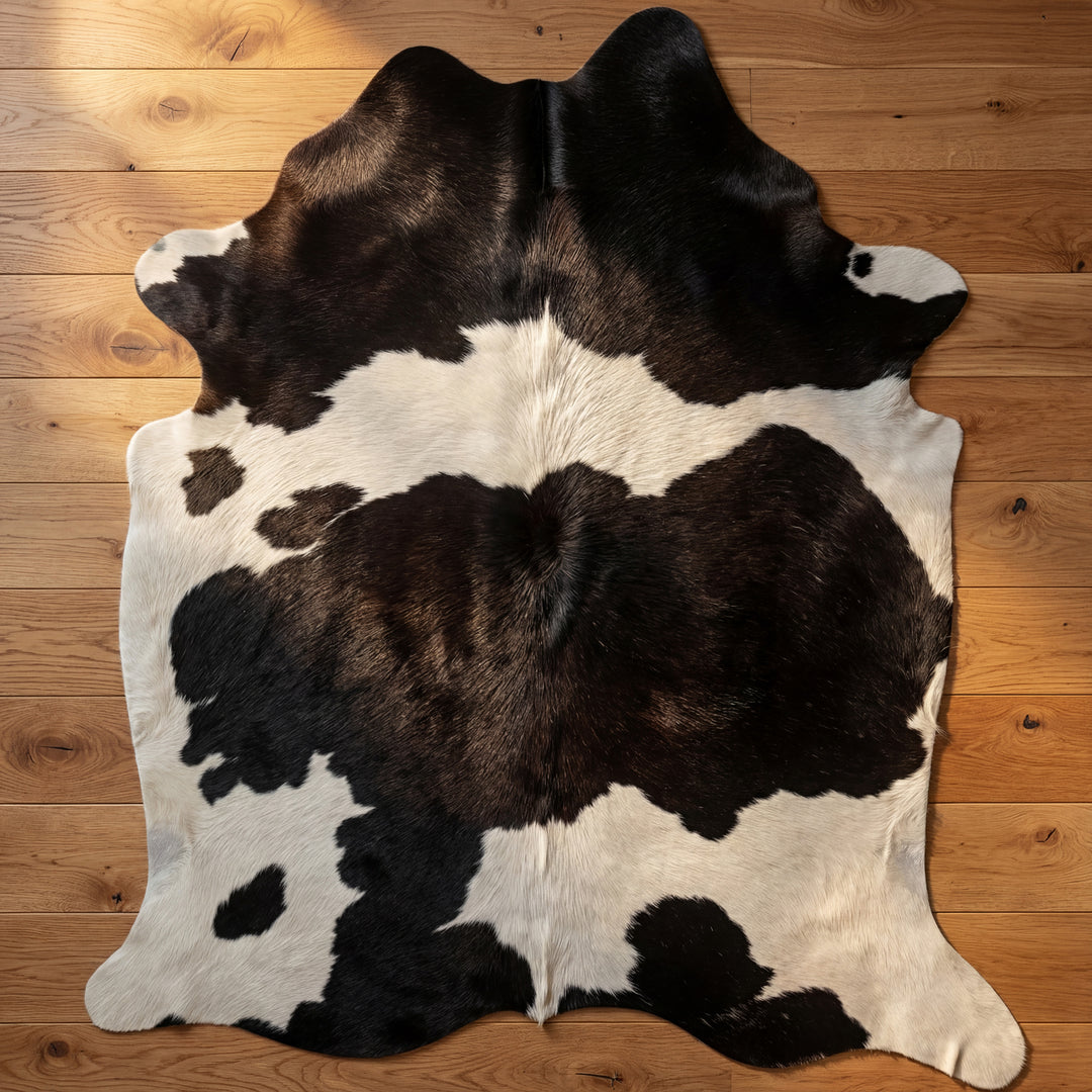 Black & White Brazilian Cowhide Rug