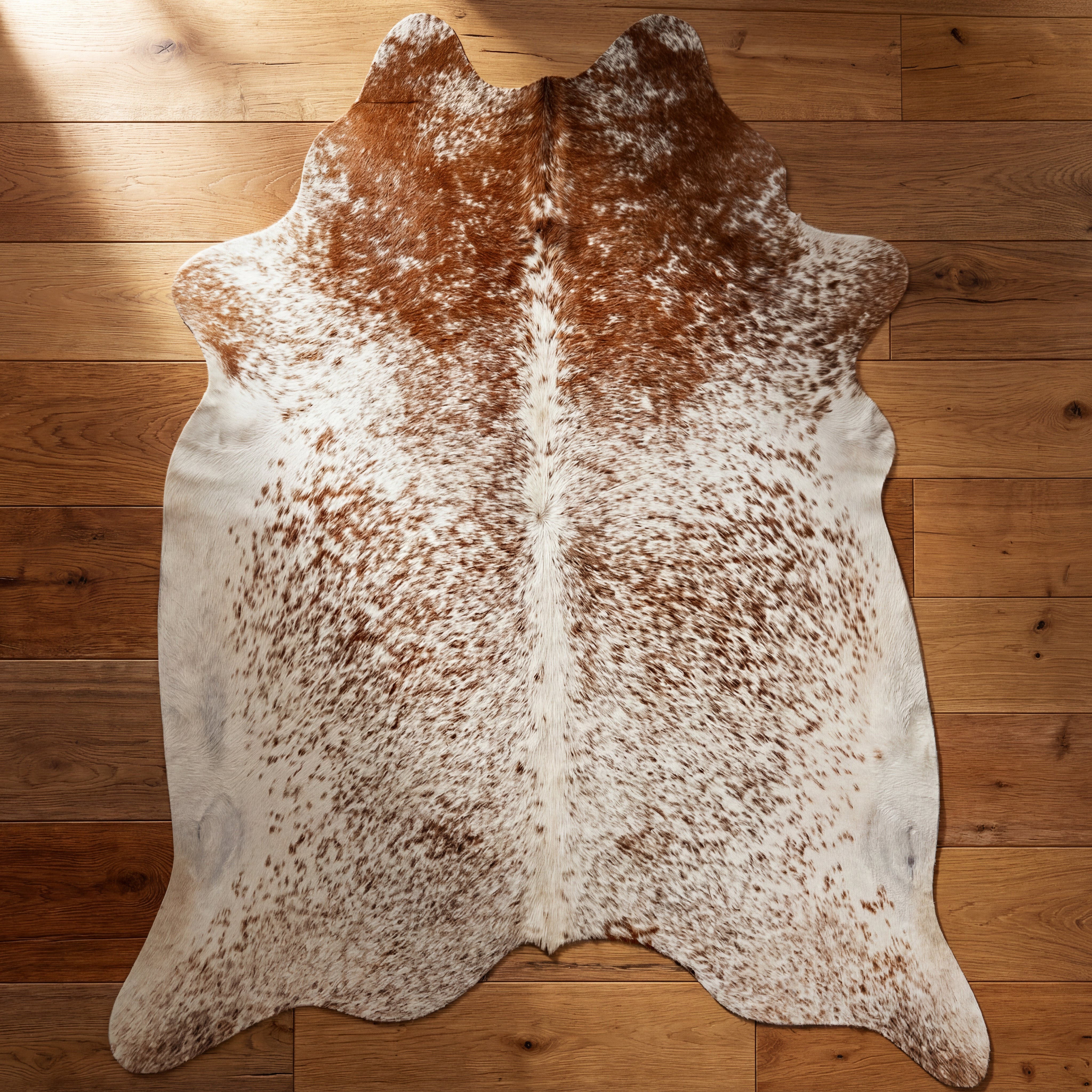 Salt & Pepper Brown Brazilian Cowhide Rug &