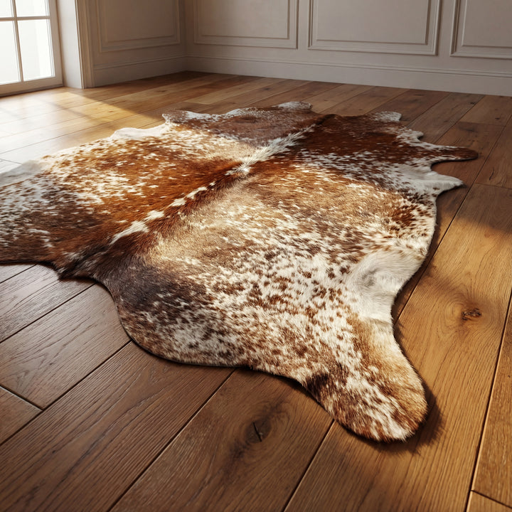 Salt & Pepper Brown Brazilian Cowhide Rug