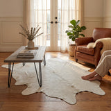 White Brazilian Cowhide Rug