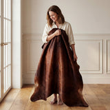 Solid Brown Brazilian Cowhide Rug
