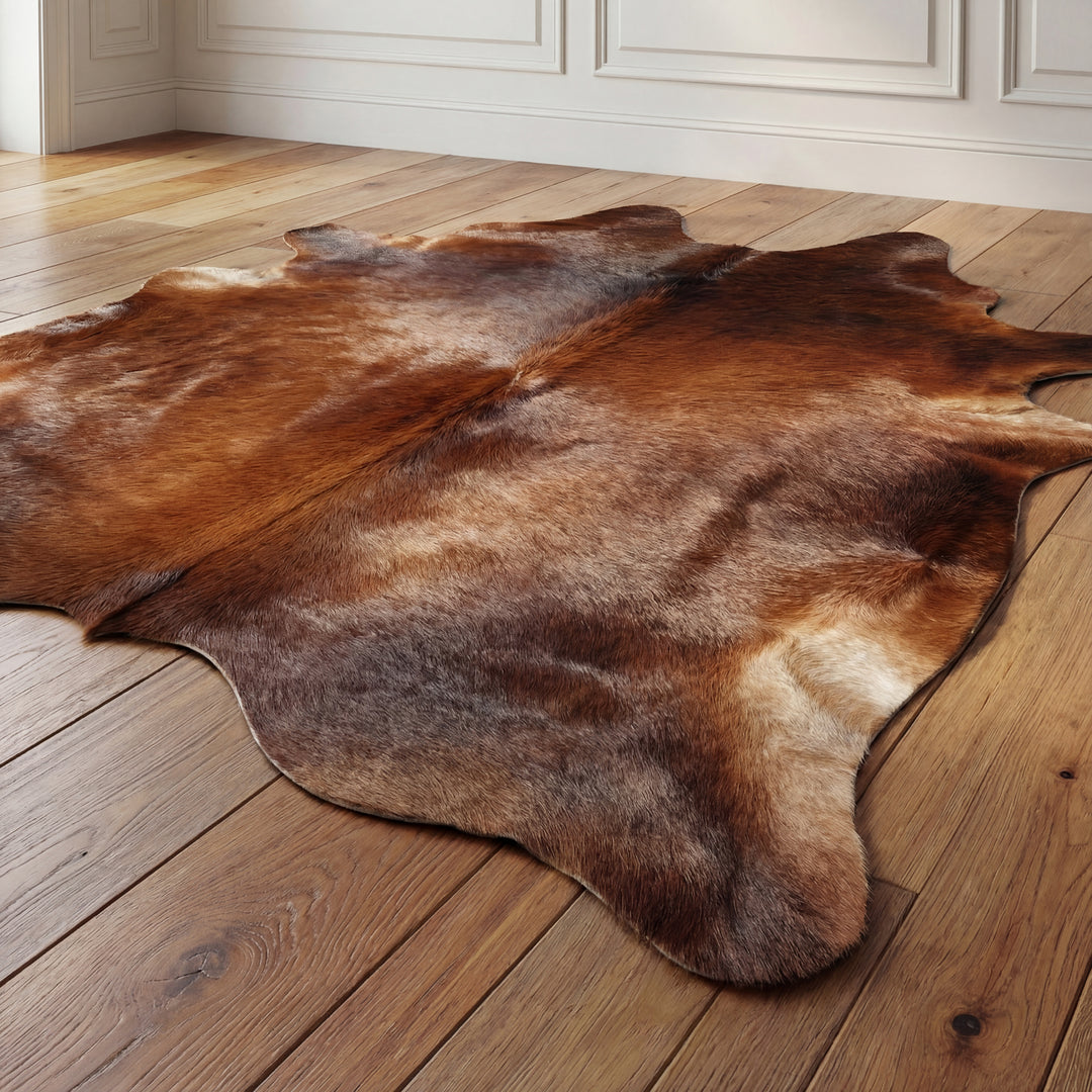 Solid Brown Brazilian Cowhide Rug