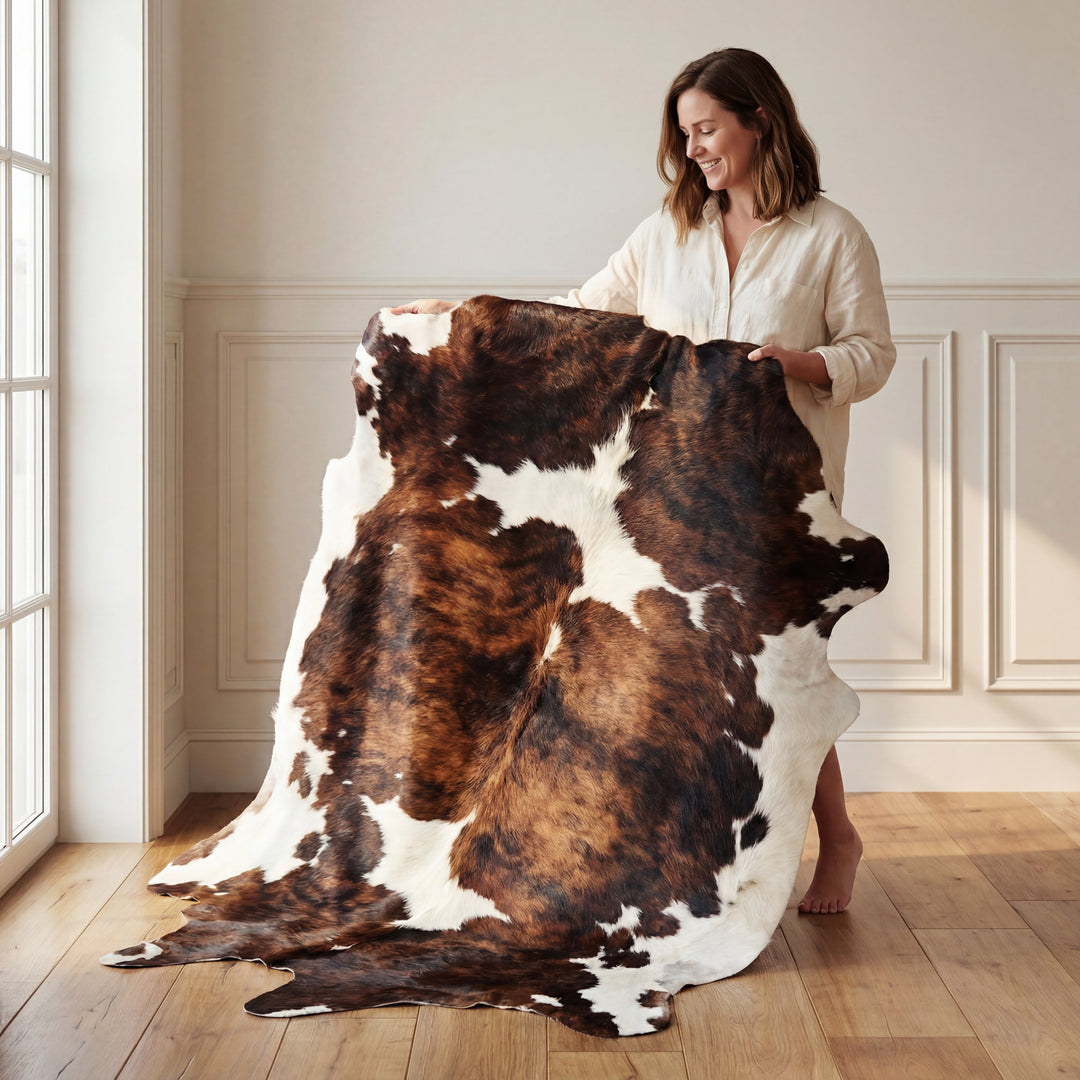 Tricolor Cowhide Rug