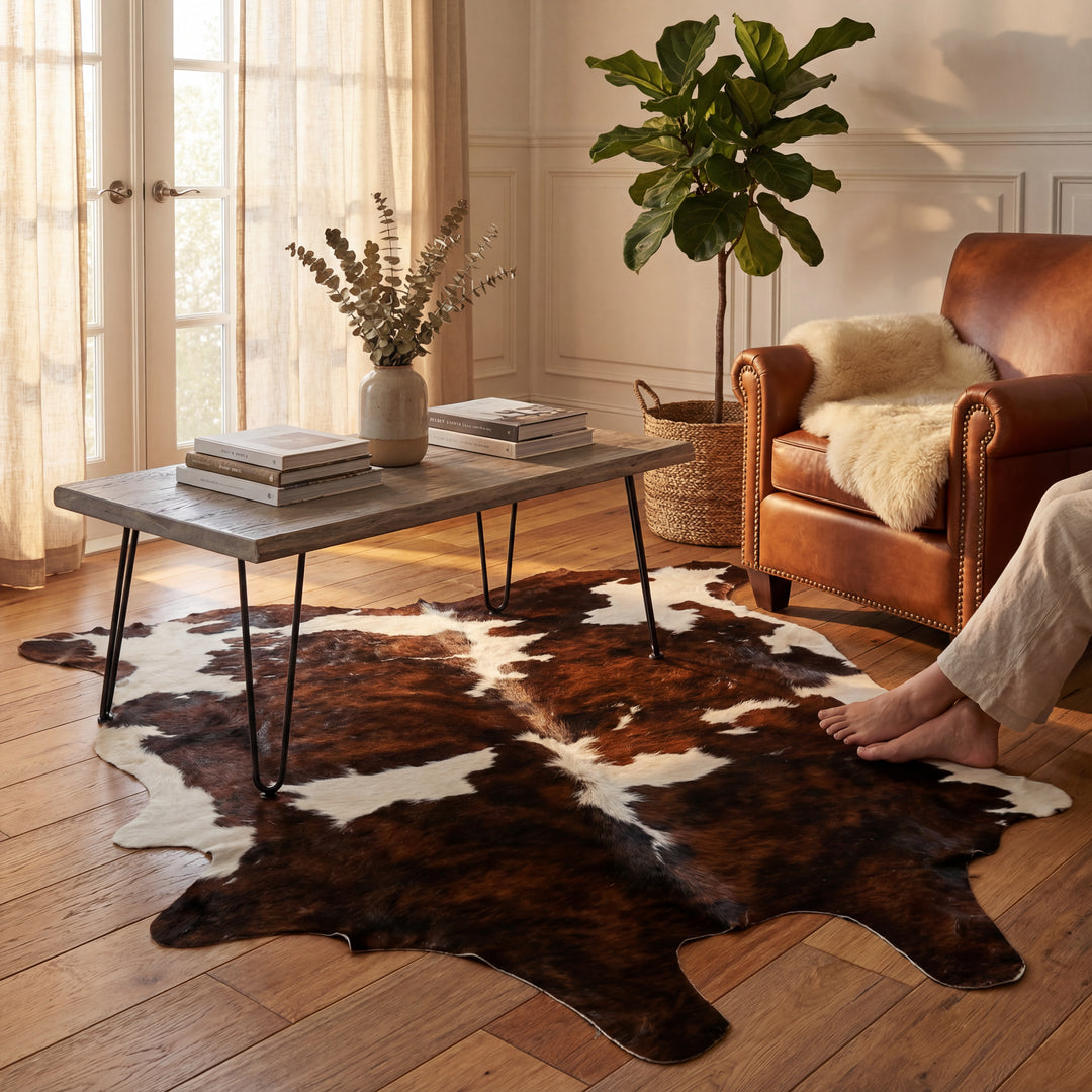 Tricolor Cowhide Rug
