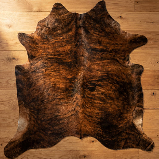 Dark Brindle Brazilian Cowhide Rug