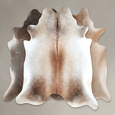 Grey with Beige Cowhide Rugs