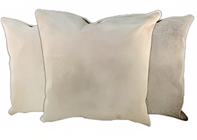  Grey with Beige Cowhide Pillows