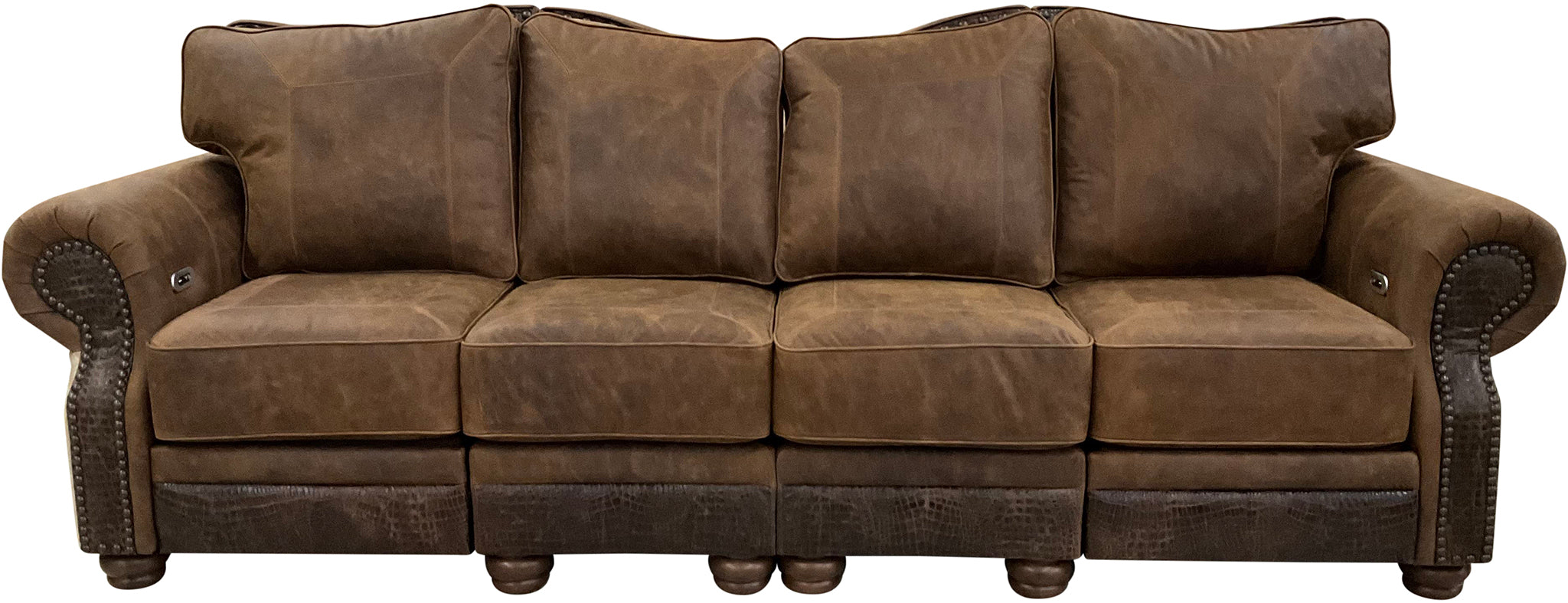 Hacienda Straight Back Reclining Sectional Sofa