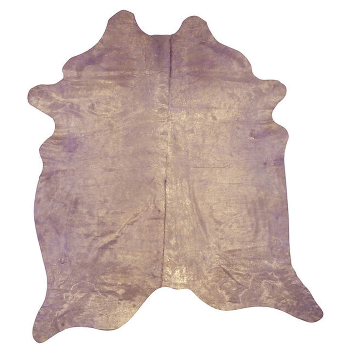 Dyed Lavender With Gold Frost X-Large Brazilian Cowhide Rug 5'0"H x 7'0"W by Hudson Hides