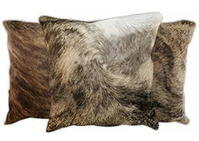  Light Brindle Cowhide Pillows