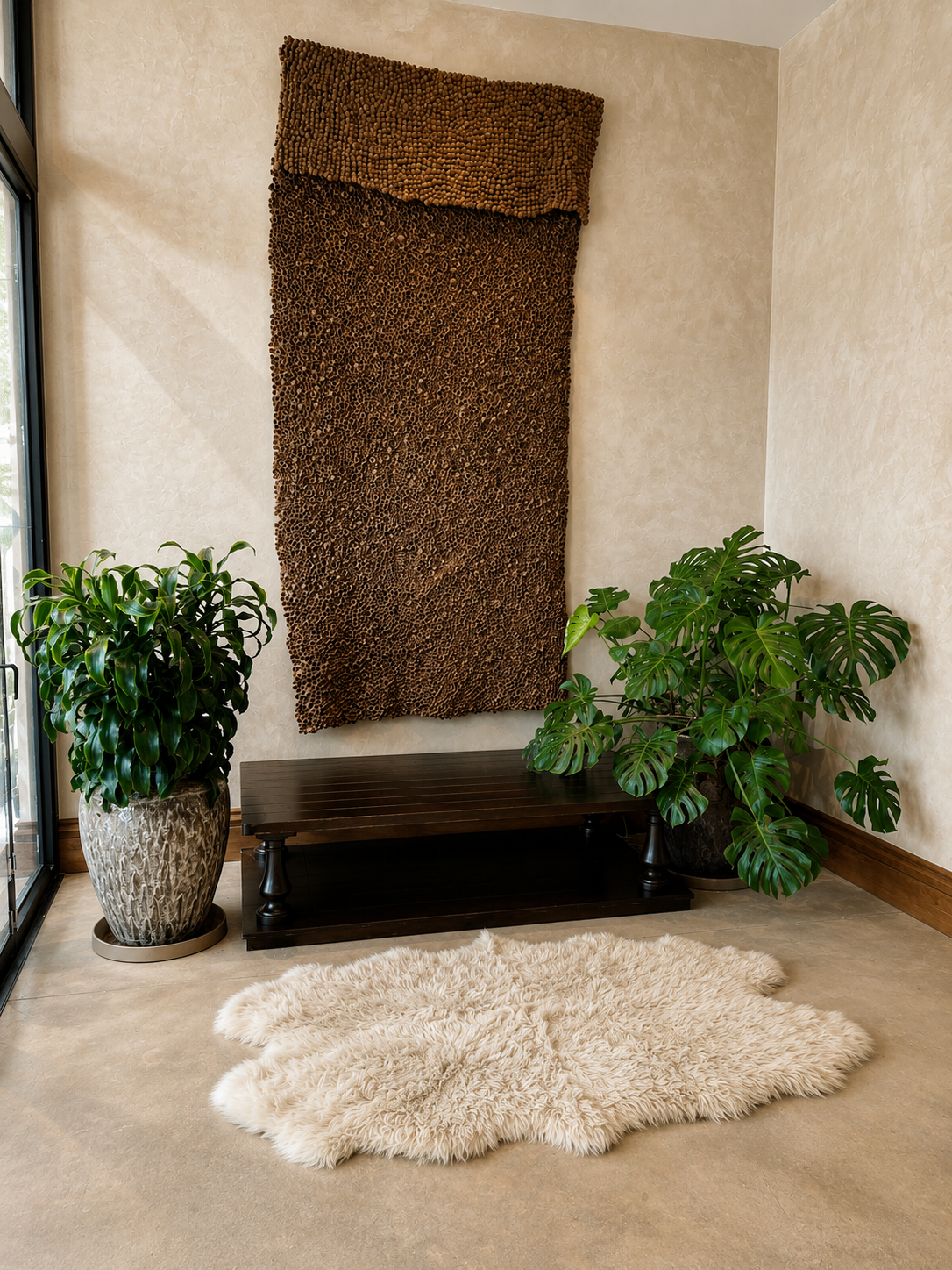 Linen New Zealand Sheepskin 4-Pelt 4' x 6' by Hudson Hides