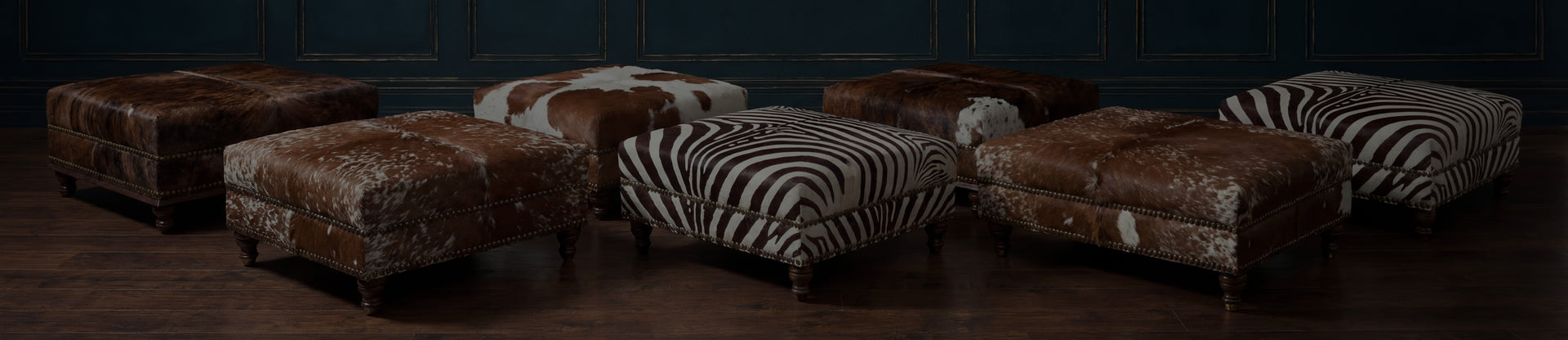Cowhide Ottomans