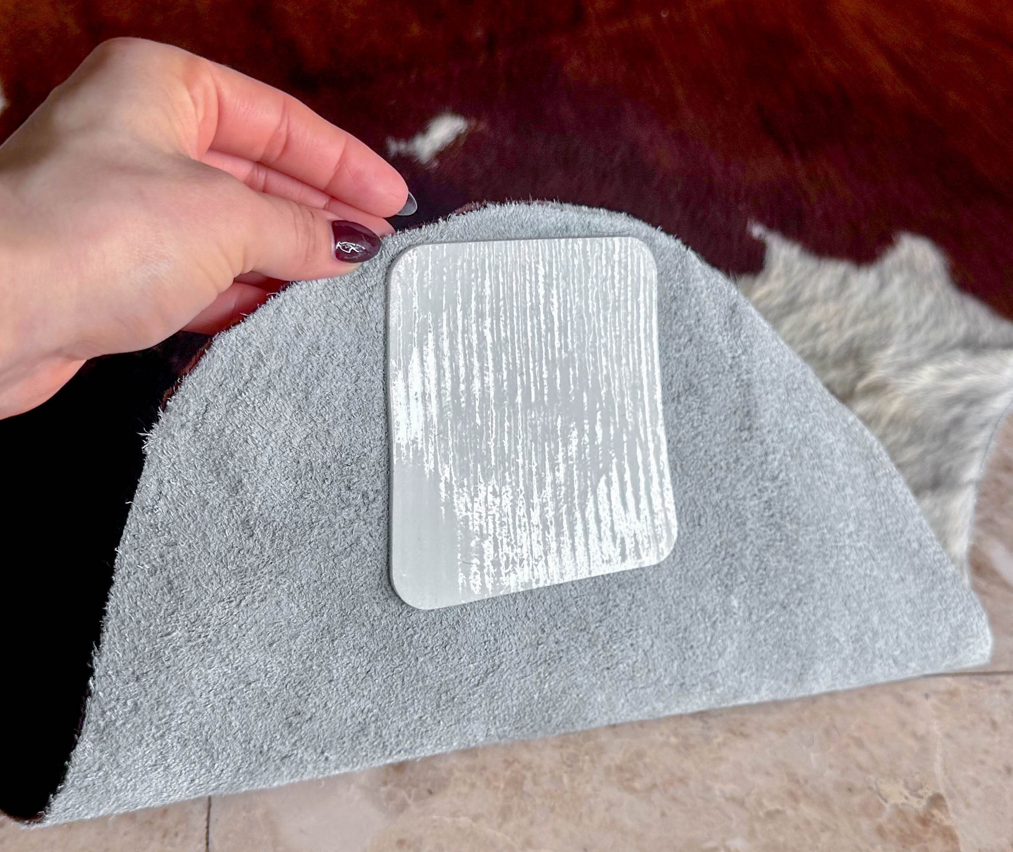 Cowhide Rug Gripper Pads - Set of 4