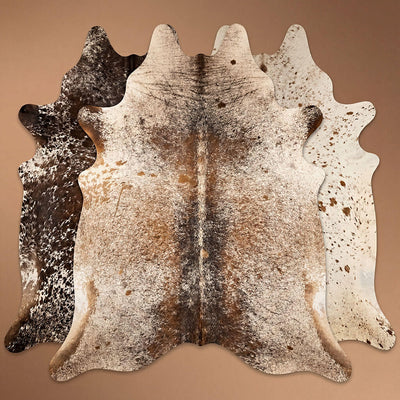 Salt & Pepper Brown Cowhide Rugs