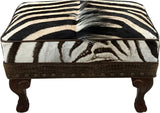 Zebra Ottoman - 27" x 17"