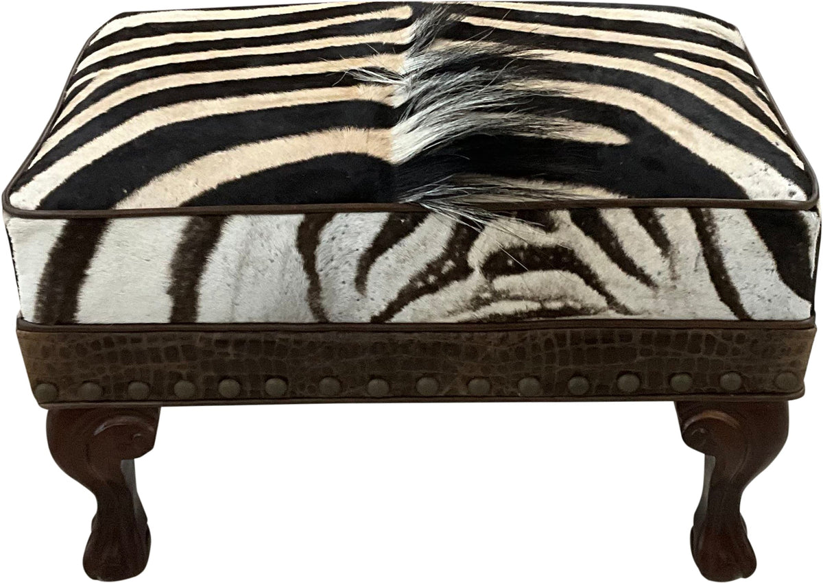 Zebra Ottoman - 27" x 17"