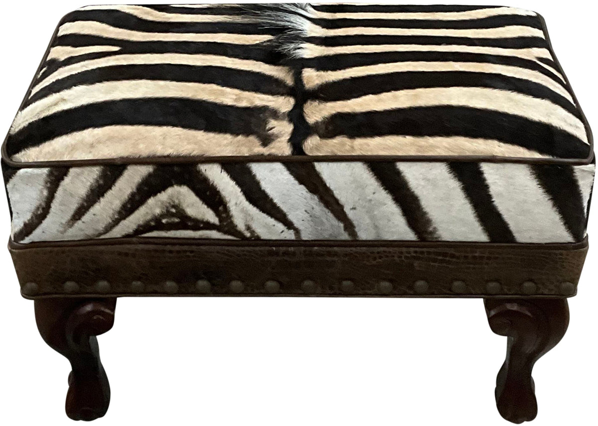 Zebra Ottoman - 27" x 17"