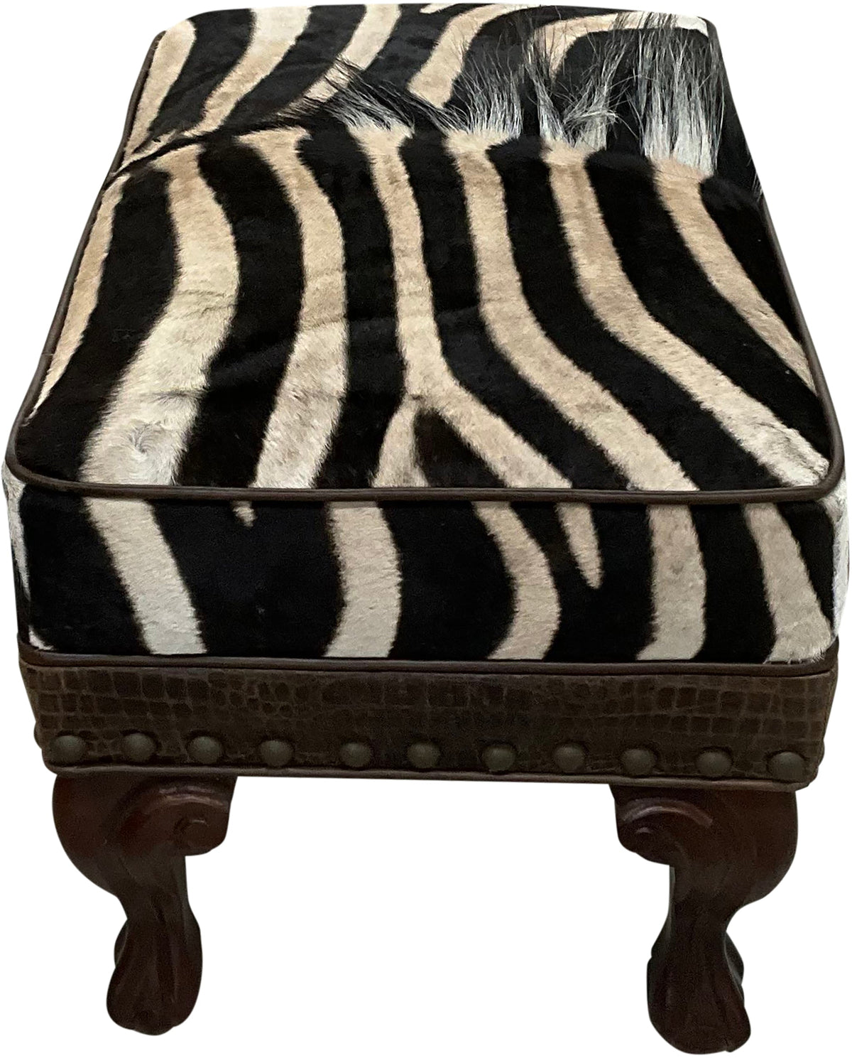 Zebra Ottoman - 27" x 17"