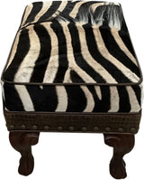 Zebra Ottoman - 27" x 17"
