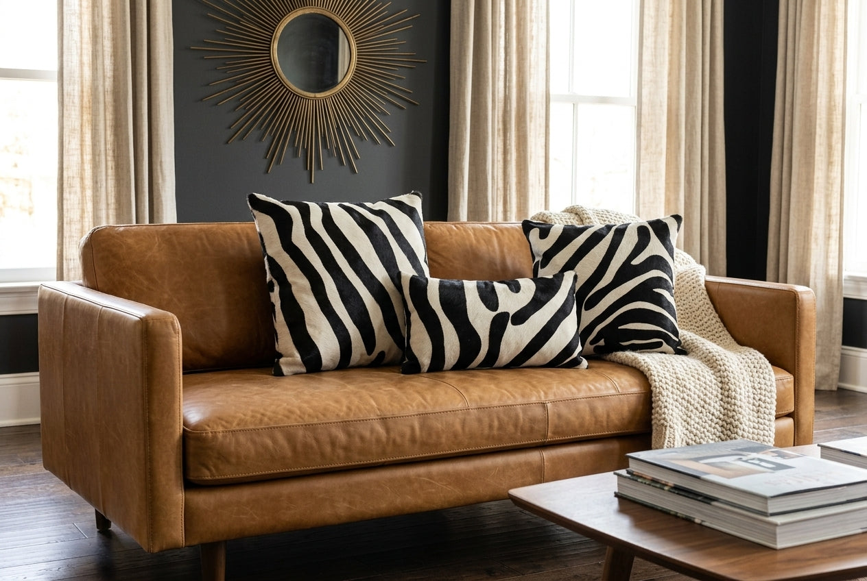 Zebra Cowhide Pillows