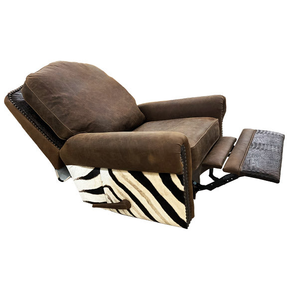 Zebra King Swivel Glider Recliner