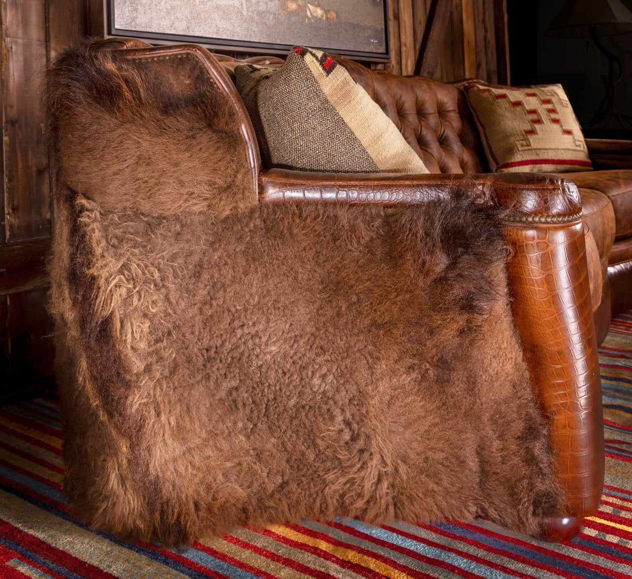 Yellowstone Buffalo Curved Back Sofa