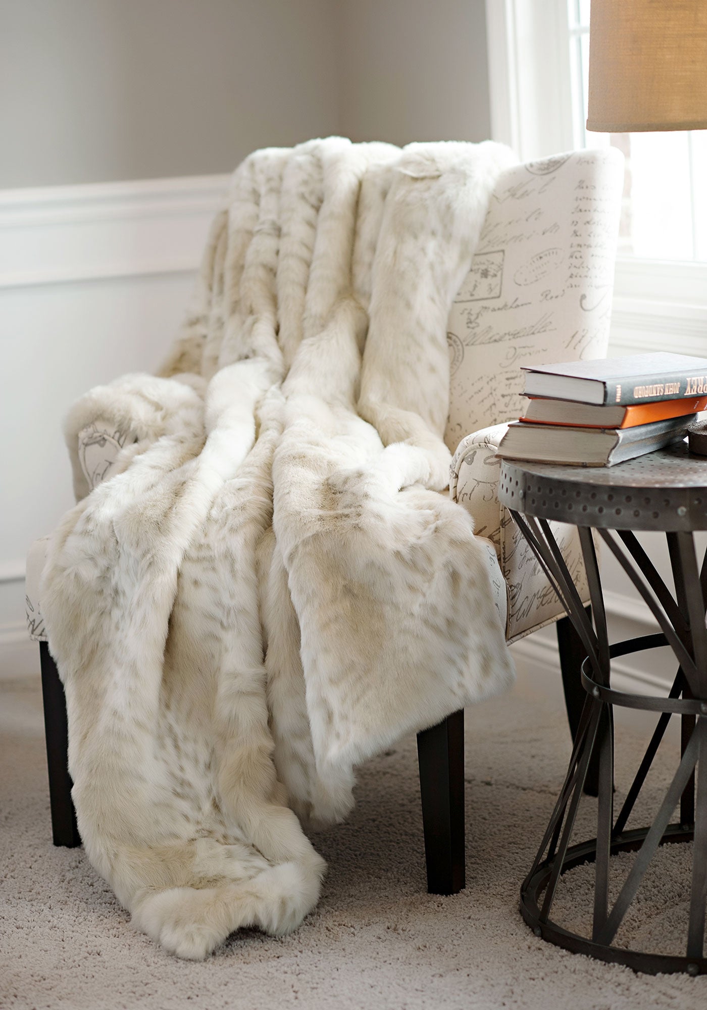 Lynx Faux Fur Throw