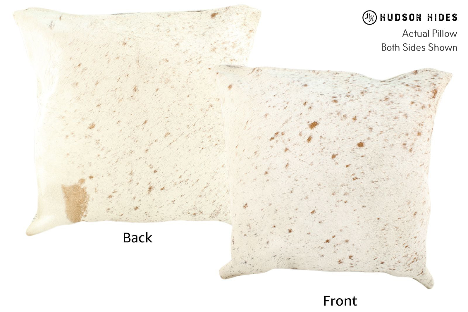 Salt and Pepper Brown Cowhide Pillow #16499