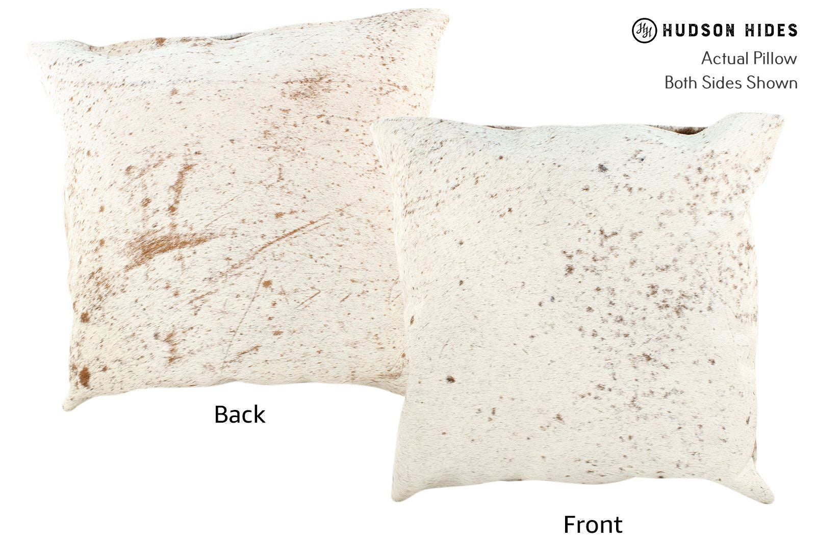 Salt and Pepper Brown Cowhide Pillow #16559