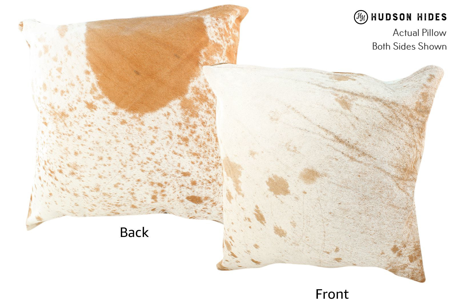 Salt and Pepper Brown Cowhide Pillow #16565