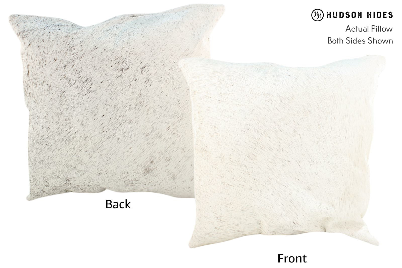 Salt and Pepper Black Cowhide Pillow #16675