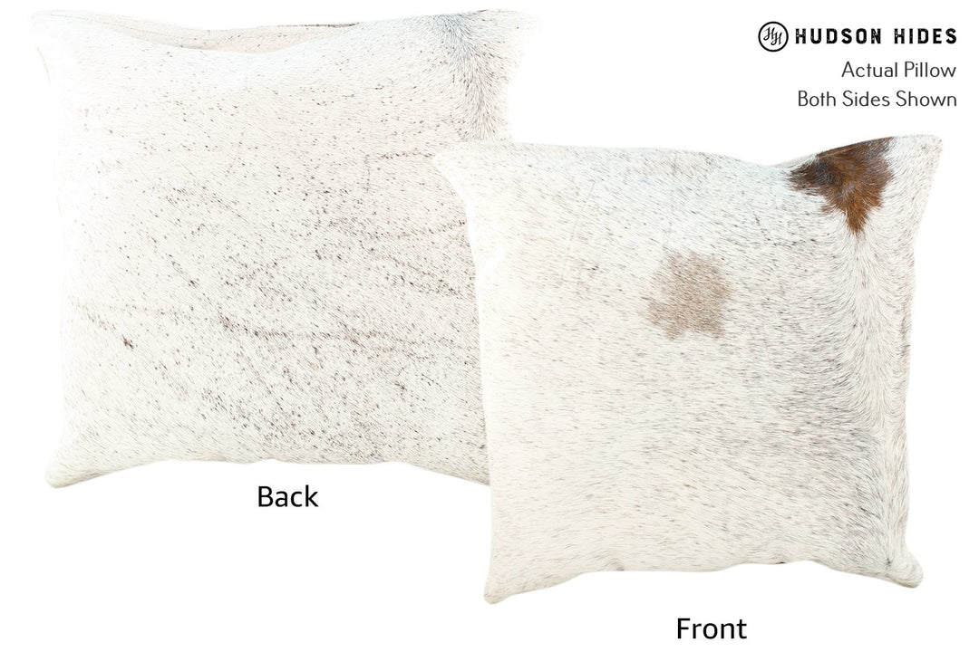 Salt and Pepper Brown 20"x20" Brazilian Cowhide Pillow #16707 by Hudso